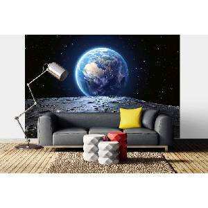 DIMEX ART Самозалепваща се флизелинова фототапета планетата земя от луната 375 x 250 см