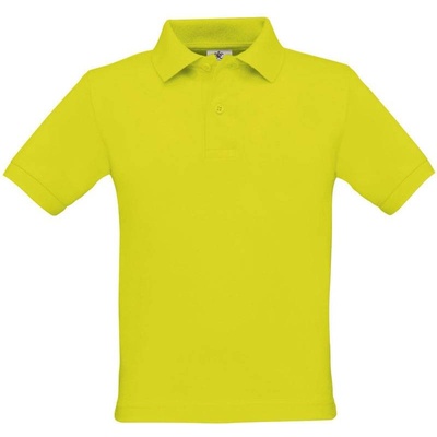 B&C Safran kids dětské piqué polo zelená pixel lime