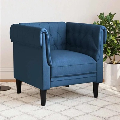 vidaXL 11461.372544 Chesterfield modré textil