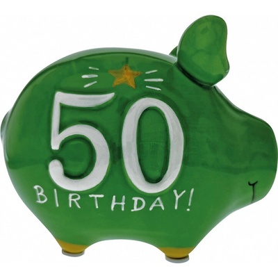 Keramická pokladnička prasiatko 50 rokov