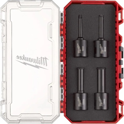Diamantové jadrové vrtáky pr. 6 ÷ 14 mm Milwaukee DIAMOND MAX upínanie M14 - 4 ks