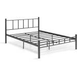 ASIR GROUP Метално двуспално легло ORMEL 160x200 cm, черно, носимост 200 кг (AS3222)