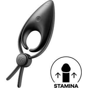 Satisfyer вибриращ черен пръстен за пенис Satisfyer Sniper