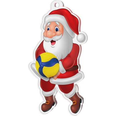 Bauer Decor Akrylátová vánoční ozdoba Santa Claus single volleyball