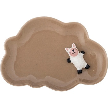 Bloomingville Mini Кафява глинена детска чиния 14x20 cm Dolly - Bloomingville Mini (82061696)