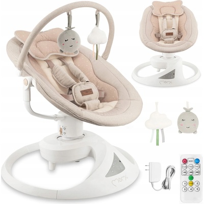 MoMi PEARL 360° béžová s hrazdičkou s hračkami
