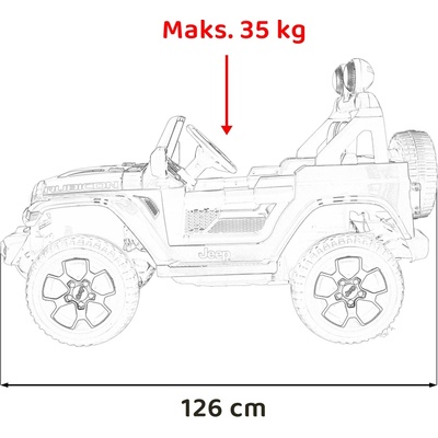 HračkyZaDobréKačky elektrické autíčko Jeep Wrangler Rubicon PA.DKJWR555.BI červená