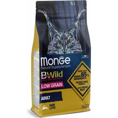 Monge BWILD Cat Zajíc Adult chovatelcké balení 10 kg