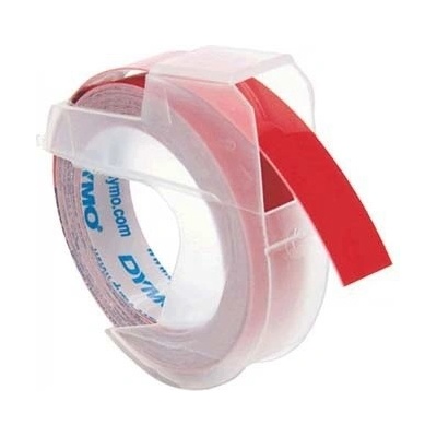 Páska do tlačiarne štítkov DYMO, S0898150, 9mm, 3m, čierna tlač/červený podklad, 3D, O S0898150