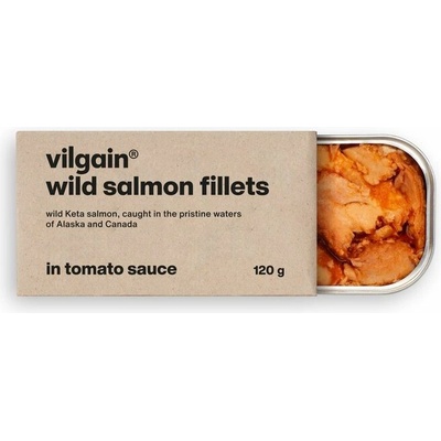 Vilgain Filety z divokého lososa – v rajčatové omáčce 120 g – Zboží Dáma