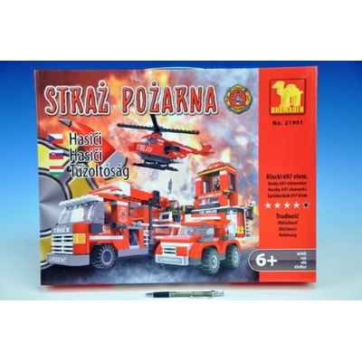 Dromader 21901 Hasiči Auto+Vrtulník+Stanice 697 ks