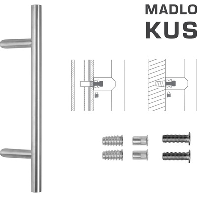 FT - MADLO kód K10 Ø 30 mm SP ks Rozteč madla: 1300 mm, Dĺžka: 1600 mm, Rozmer profilu madla: Ø 30 mm