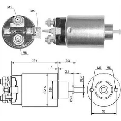 Elektromagnetický spínač pre żtartér MAGNETI MARELLI 940113050396