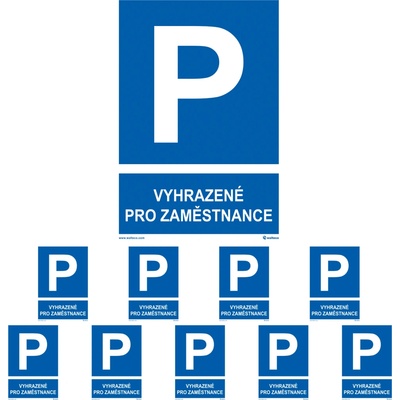 Walteco Vyhradené pre zamestnancov 210x297mm, formát A4, plastová tabuľka Množstvo: 10 ks , 20307BP2