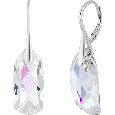 Preciosa Stříbrné náušnice Preciosa Crystal Bay s českým křišťálem, krystal 6261 42