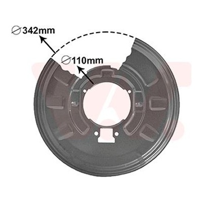 Ochranný plech proti rozstreku, Brzdový kotúč VAN WEZEL 0649374