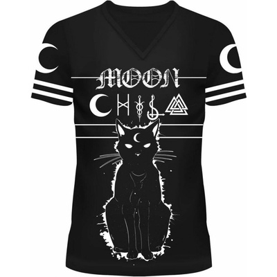 tričko HEARTLESS MOON KITTY VARSITY Čierna