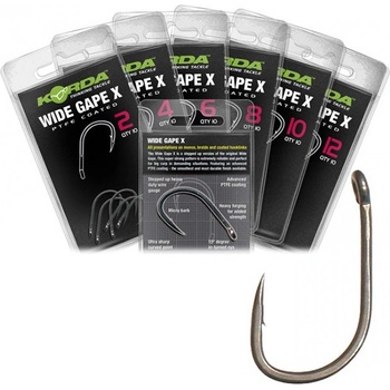 Korda s protihrotem Wide Gape X vel.4 10 ks
