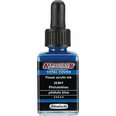 Schmincke Aero Color akrylový atrament Professional Total Cover 28 ml 841 phthalo modrá