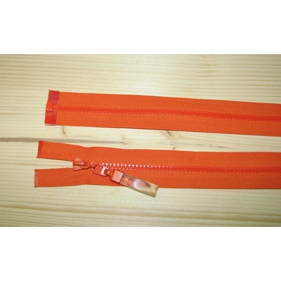 Kostenný zips oranžová 3mm deliteľný jednosmerný 65cm