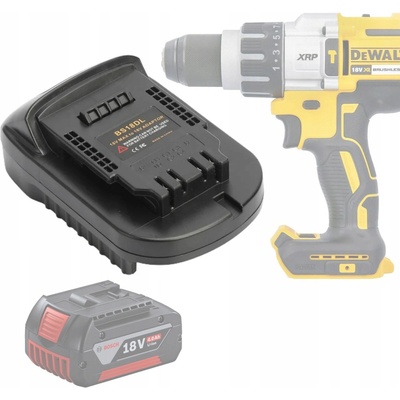 Rosfix ADAPTÉR BATERIE PŘEVODNÍK KONVERTOR BOSCH 18V NA NÁŘADÍ DEWALT