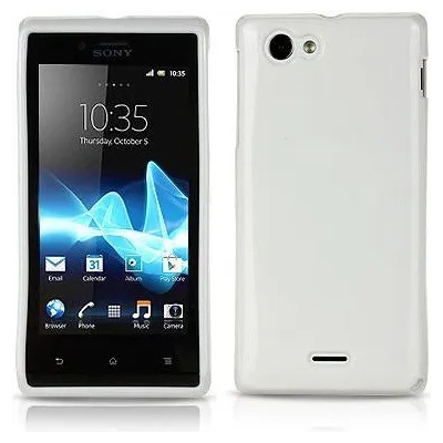 Sony Xperia J ST26i Силиконов Калъф Бял + Протектор
