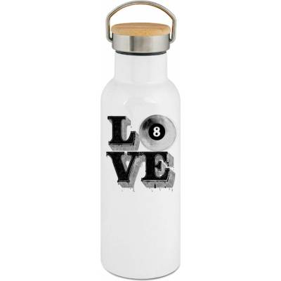123TRIKO termoska Láska ke kulečníku, V2, černý potisk 500 ml