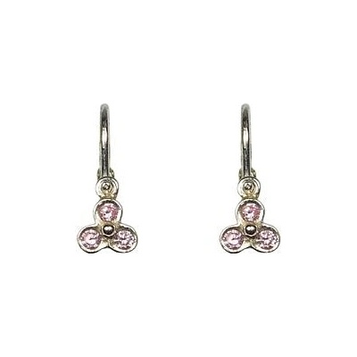 INFINITYSILVER Stříbrné dětské náušnice LIDUŠKA růžové 001981601922