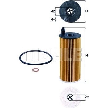 Olejový filter MAHLE ORIGINAL OX 404D (OX404D)