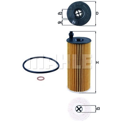 Olejový filter MAHLE ORIGINAL OX 404D (OX404D)