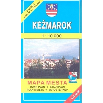 Kežmarok 1 10 000 Mapa mesta Town plan Stadtplan Plan miasta Várostérkép