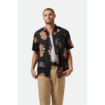Brixton košile krátký rukáv Cru Print Wvn washed black/charcoal floral