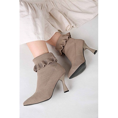 Moda Trend Дамски боти - Визон #316801 (316801_Визон)