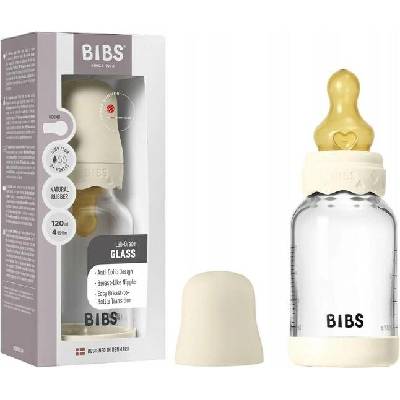 Bibs antikoliková sklenená fľaša so silikon cumlíkom Ivory 120ml