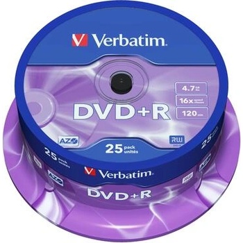 Verbatim Медия, Verbatim DVD-R AZO 4.7GB 16X MATT SILVER SURFACE (25 PACK) (43522)