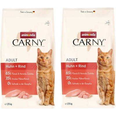 ANIMONDA Cat Carny Adult s kuracím mäsom a hovädzím mäsom 2 x 1,75 kg