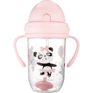 Canpol babies Чаша със сламка Canpol - Exotic Animals, 270 ml, розова (56/606_pin)