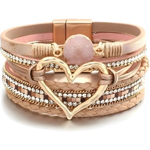 HARAHU Гривна AG-38811 Heart - Бежовa / Златнa / Тип2 KP38811