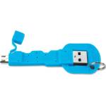 4smarts Кабел тип ключодържател за всички устройства с MicroUSB (8.5 см) - 4smarts Basic KeyLink MicroUSB Cable (син)