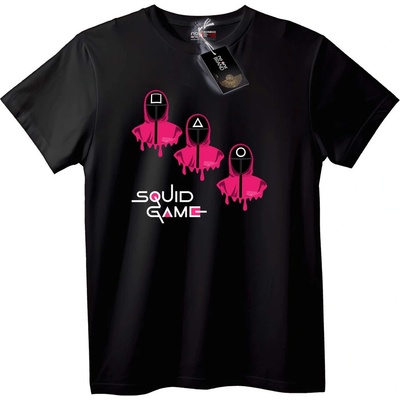 NOONEBRAND Тениска Розови Закачливи Герои от Squid Game - 2XL, White