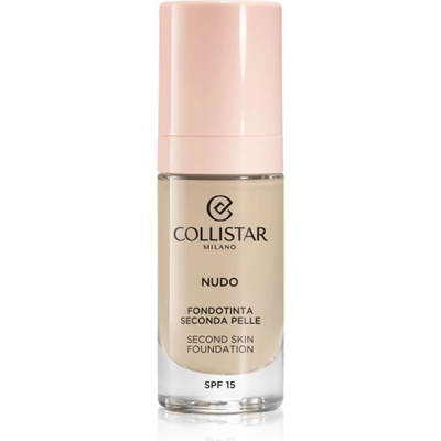 Collistar NUDO Second Skin Foundation SPF 15 rozjasňujúci hydratačný make-up s vyhladzujúcim efektom 1N Avorio 30 ml