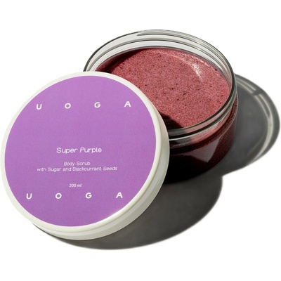 Uoga Projasňující tělový peeling Not Black at All s černým rybízem 200 ml