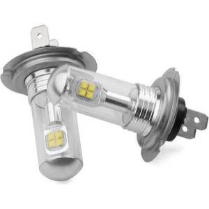  Комплект от 2 броя ЛЕД LED крушки за фарове H7 Х7 12V-24V Бели 6000k