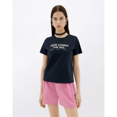 Thinking MU Navy Classic Sun T-Shirt Ida NAVY