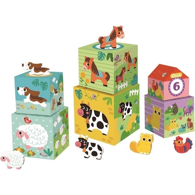 2Kids Toys Věž se zvířátky Joza vícebarevná