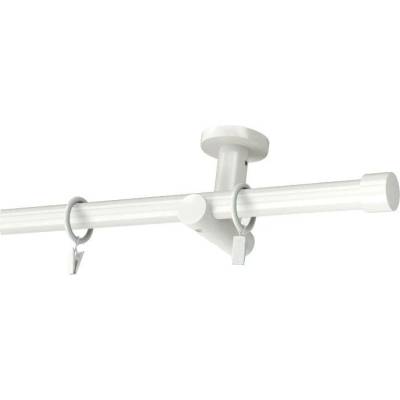 KovovégarnýžeCZ Stropní garnýž Rullo modern 19 mm bílá lesklá Jednořadá 180 cm Bez kroužků