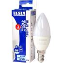 Tesla LED žárovka svíčka CANDLE E14, 6W, 230V, 500lm, 25 000h, 4000K denní bílá, 220st