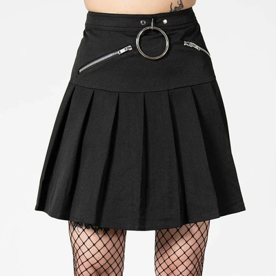 KILLSTAR дамска пола KILLSTAR - No Lip Pleated - Черен - KSRA004907
