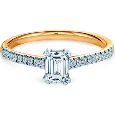 Savicki Zásnubný prsteň dvojfarebné zlato laboratórny diamant SAVR82483 YW LGD 050