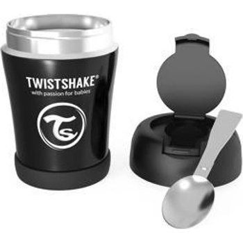 Twistshake termoska na jídlo 350 ml černá